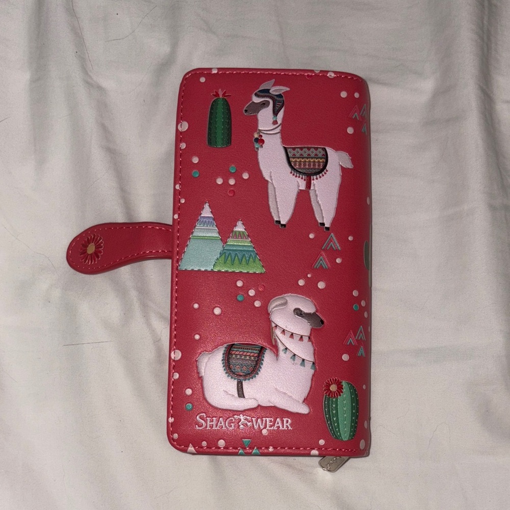 Women's Llama Wallet - Red